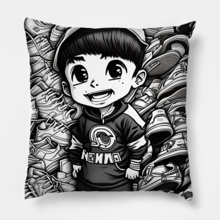 Anime Boy with Shoes Pillow