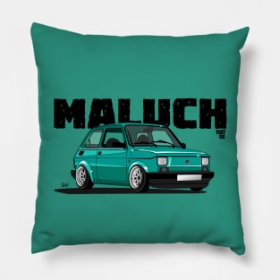 Fiat 126 Maluch Green Pillow