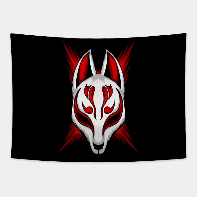 kitsune mask Tapestry by Amartwork