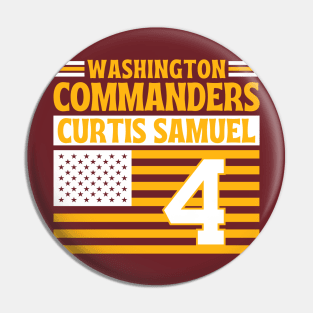 Washington Commanders Samuel 4 American Flag Football Pin