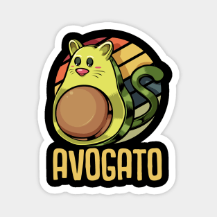 Avocado - Avogato Cute Vegan Cat Magnet