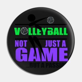 Not Just a Game, But a Passion- Volleyball Gifts Pin