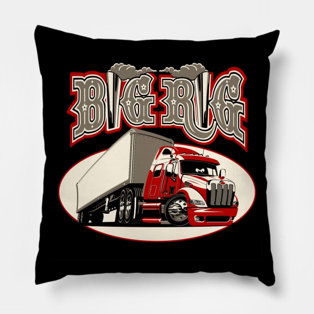 Cartoon truck Pillow by Mechanik