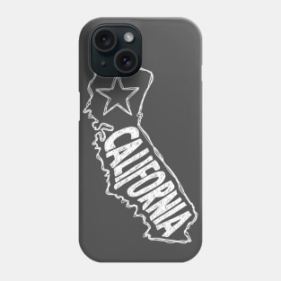 California (White Graphic) Phone Case