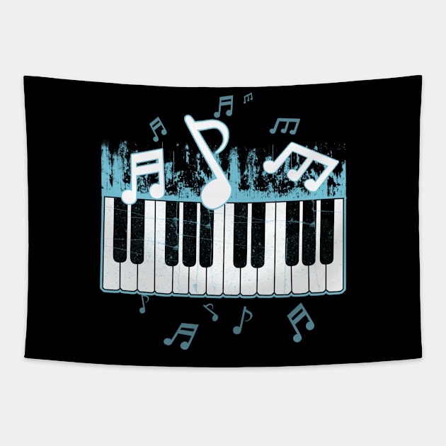 Awesome Piano Player Gift Keyboard Music Teacher Print Tapestry by Linco