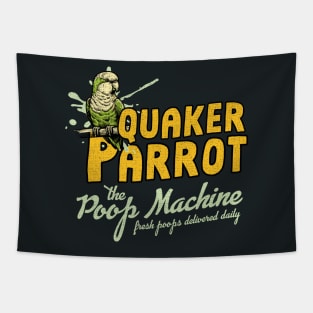 Quaker Parrot The Poop Machine Tapestry