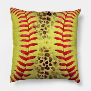 Cheetah softball sport mom Pillow