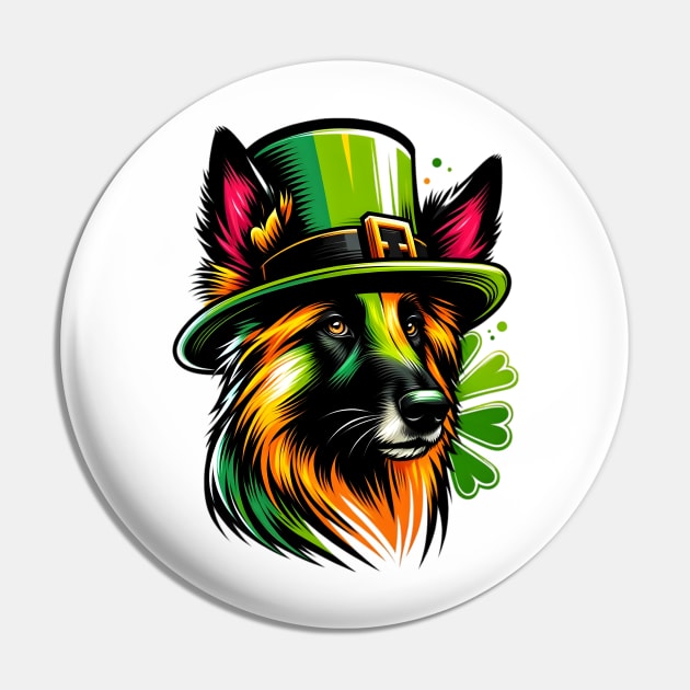 Belgian Laekenois Enjoys Saint Patrick's Day Fest Pin by ArtRUs