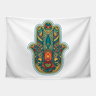 Colorful Hamsa Tapestry