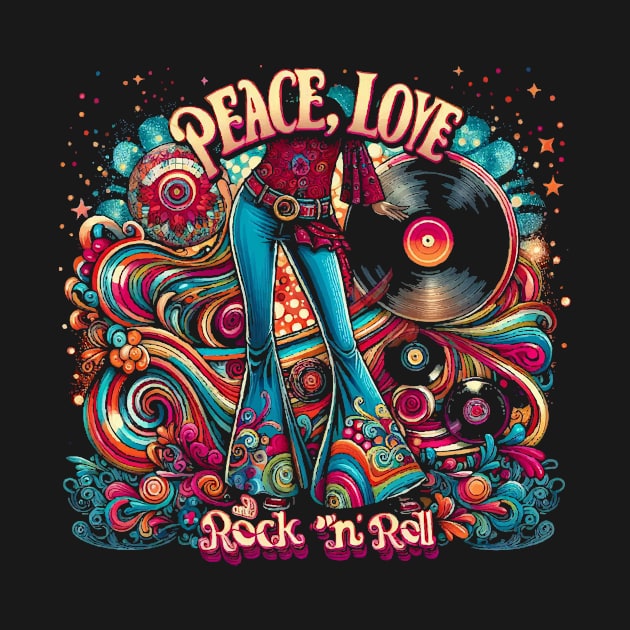 Peace Love, Rock and Roll by TeeTees