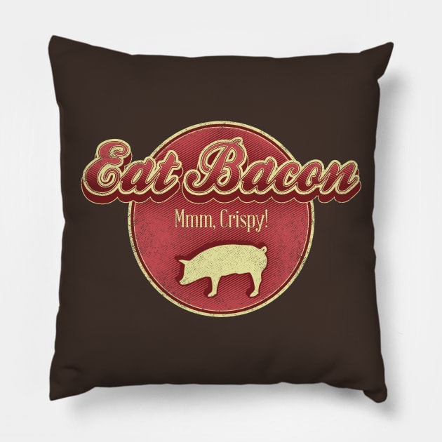 Eat Bacon Pillow by robotrobotROBOT