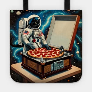 Dj Pizza Black Cat in Space Tote