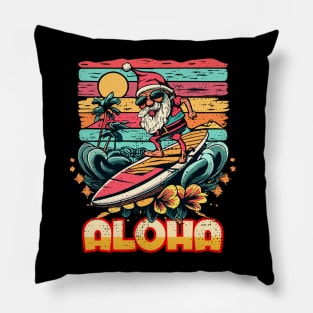 Aloha Surf Hawaii Vintage Christmas Gnome Pillow