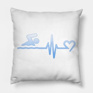 Swimmer Heart Beat Pillow