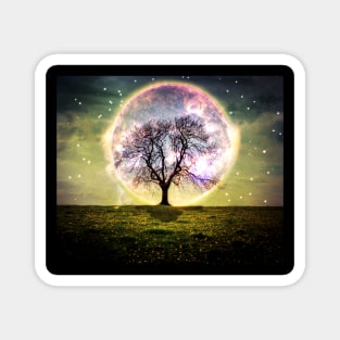 Dark Lone Tree Magnet