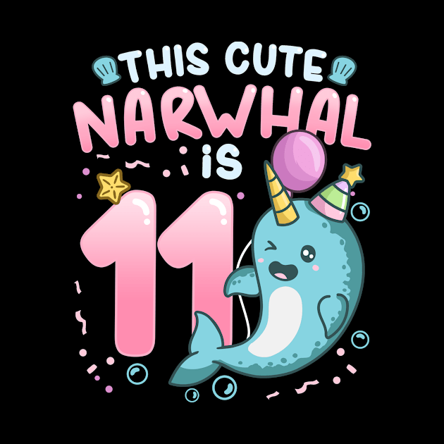 11th Birthday Narwhal by CreativeGiftShop