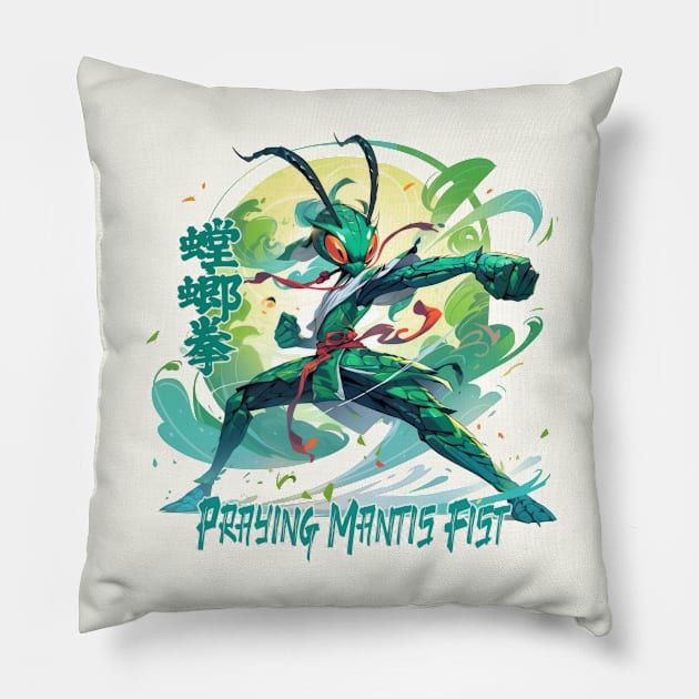Praying Mantis Kungfu Pillow by Genbu