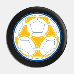 Gold & Blue Soccer Ball Pin