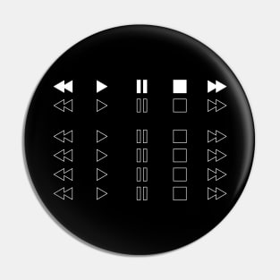 Repeated Music Player Buttons Dark Theme Pin