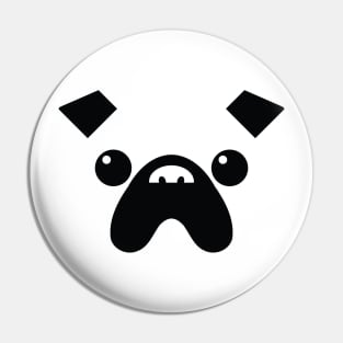 Minimalist Pug Face / Screaming Face Rollercoaster Dude Illusion Pin