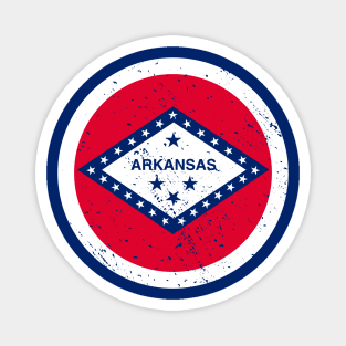 Retro Arkansas State Flag // Vintage Arkansas Grunge Emblem Magnet