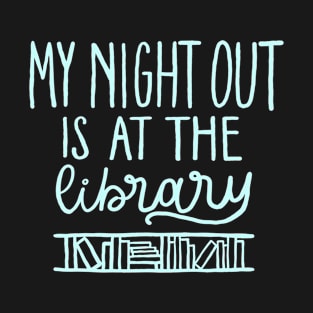 Night Out at the Library Sticker T-Shirt