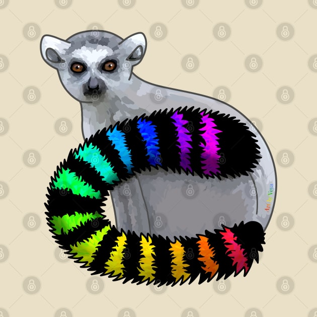 Rainbow Lemur by Art by Veya