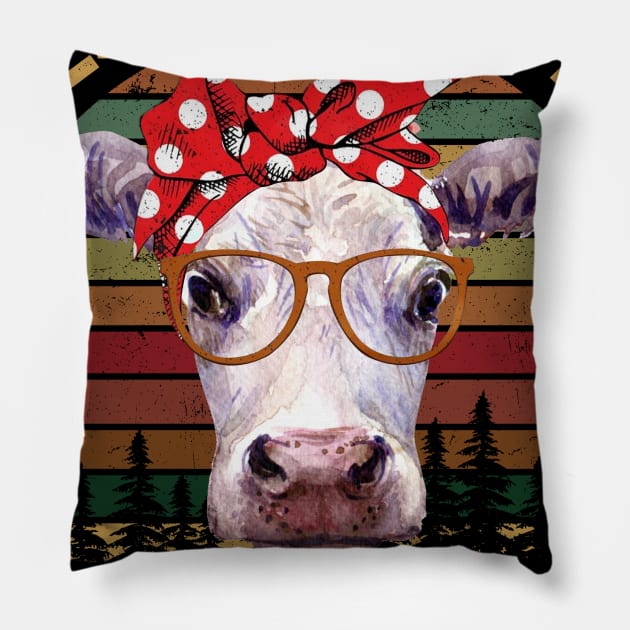 Best Cow Mom Ever Pillow by gotravele store