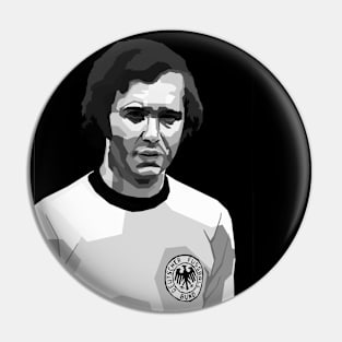 Franz Beckenbauer Black And White Pin