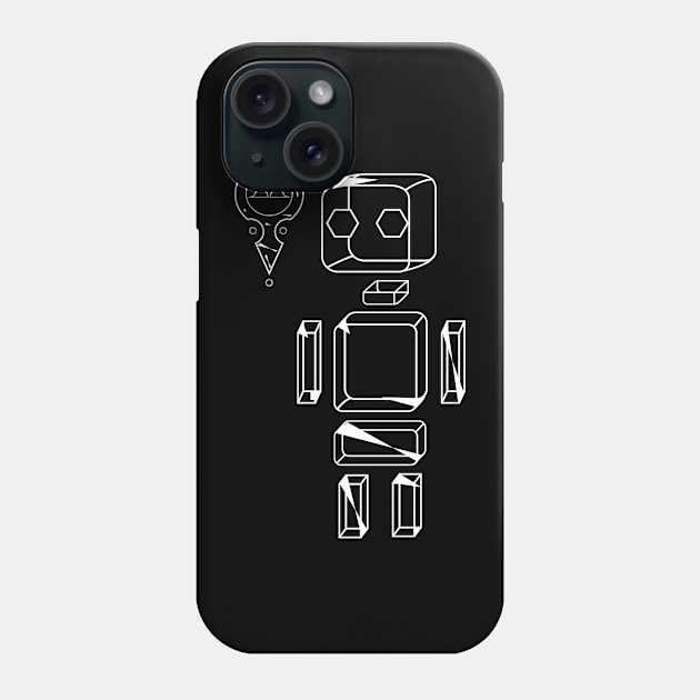 Black Geometric Buddy Phone Case by Eksinxx