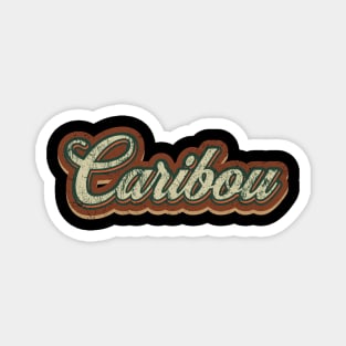 Caribou Vintage Text Magnet