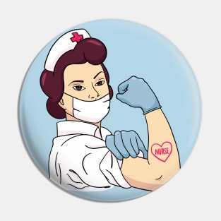 Rosie the Riveter Nurse Pin
