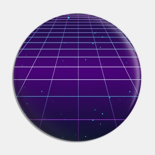 Minimalist Cyberpunk Pantone Grid Lines Pin