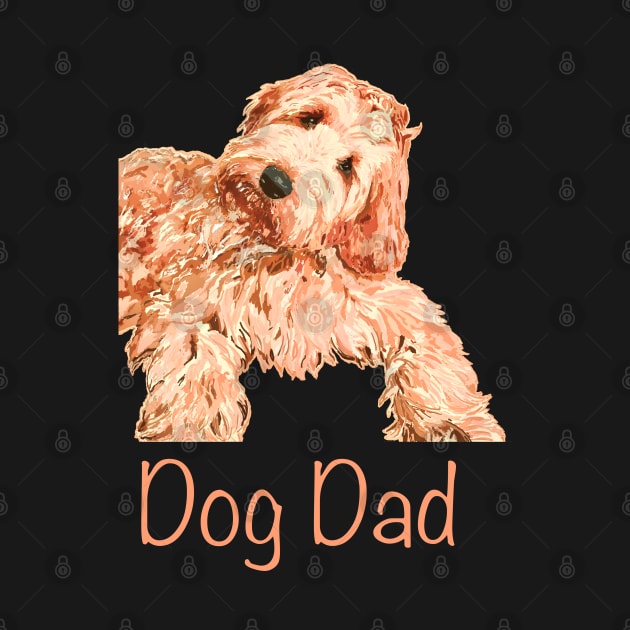 Adorable puppy dog with Dog Dad phrase! by Peaceful Pigments