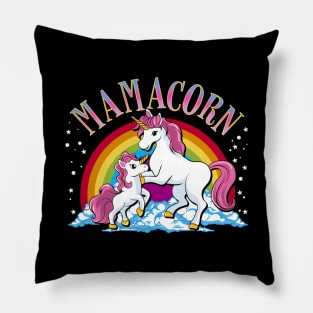 Cute Mamacorn Unicorn Mom Adorable Loving Mama Pillow