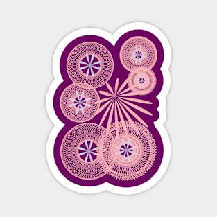 Pink fireworks Magnet