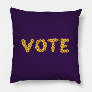 Vote (Sunflowers Version) Pillow