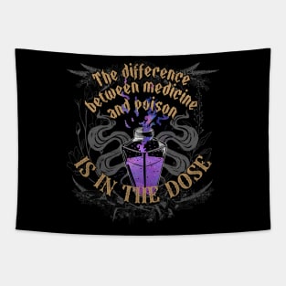 Difference Between Medicine And Poison Dark Gothic Tapestry