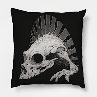 Sketch of an Alien Skeleton Pillow