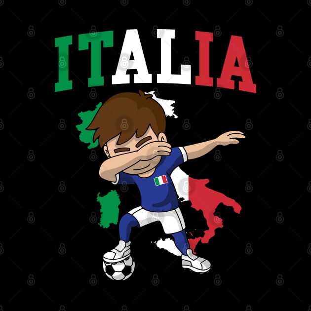 Italia Italian Soccer Boy Italy Flag Map by E