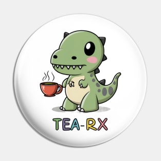 Trex having tea Pin