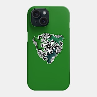 Triquetra. Green Horses. Phone Case