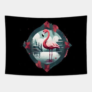 Flamingo Flock Sunset, Love Flamingos Tapestry