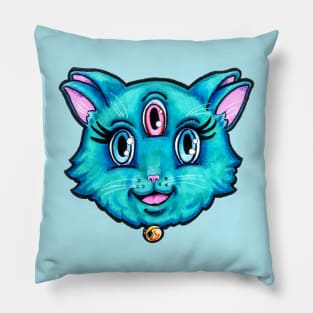 Three-Eyed Four-Eared Kitty Pillow