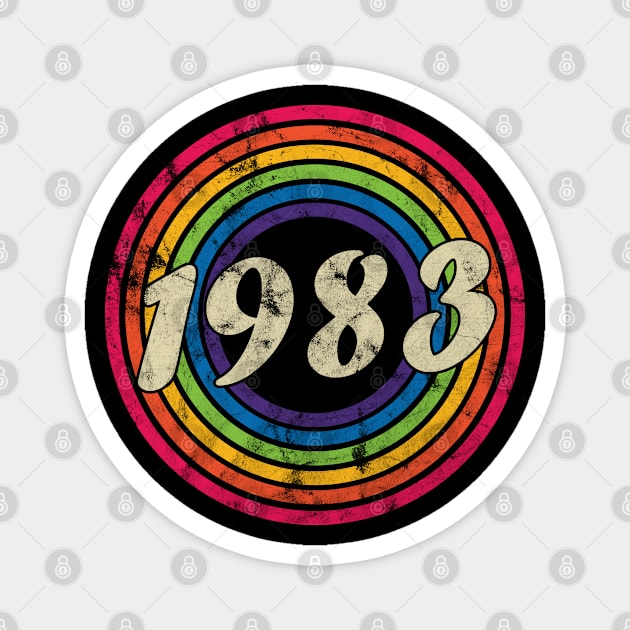 1983 - Retro Rainbow Faded-Style Magnet by MaydenArt