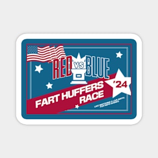'Red vs. Blue FART HUFFERS RACE' 2024 Election Tee - Nepo Baby Edition Magnet