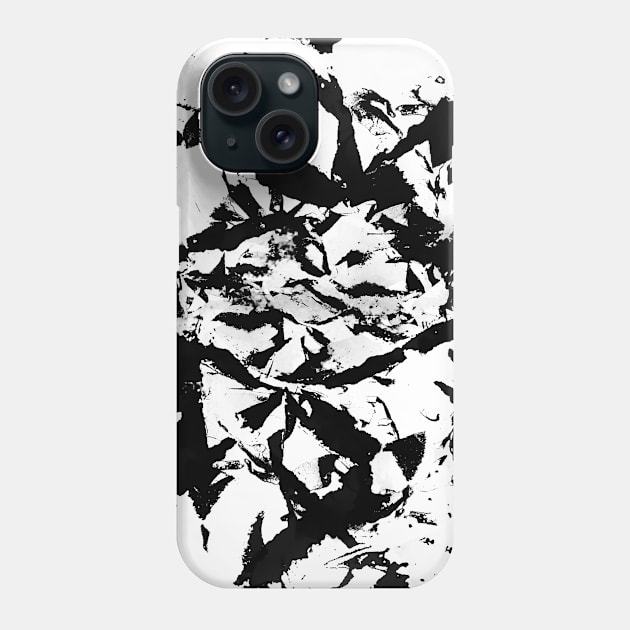 Abstract black and white composition 1 Phone Case by Ch'I 