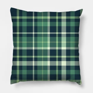 Green Tartan Plaid Pillow