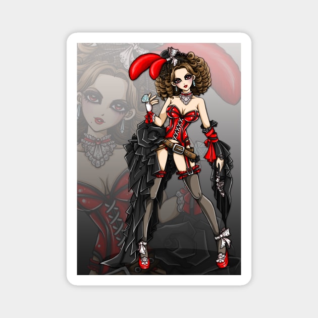 Beautiful Moulin Rouge Dancer Magnet by alien3287