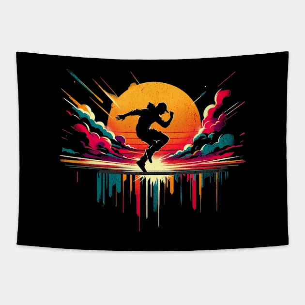 Parcour Dance Graffiti Design Tapestry by Miami Neon Designs